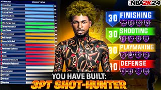 The #1 COMP GUARD BUILD on NBA 2K24! OVERPOWERED 3PT SHOT HUNTER BUILD! Best Build 2k24