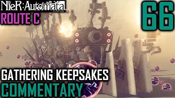 Nier Automata Walkthrough Part 66 -  Completing Gathering Keepsakes Quest (Route C)