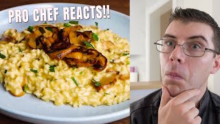 Pro Chef Reacts... To Vincenzo's Plate CREAMY MUSHROOM RISOTTO!