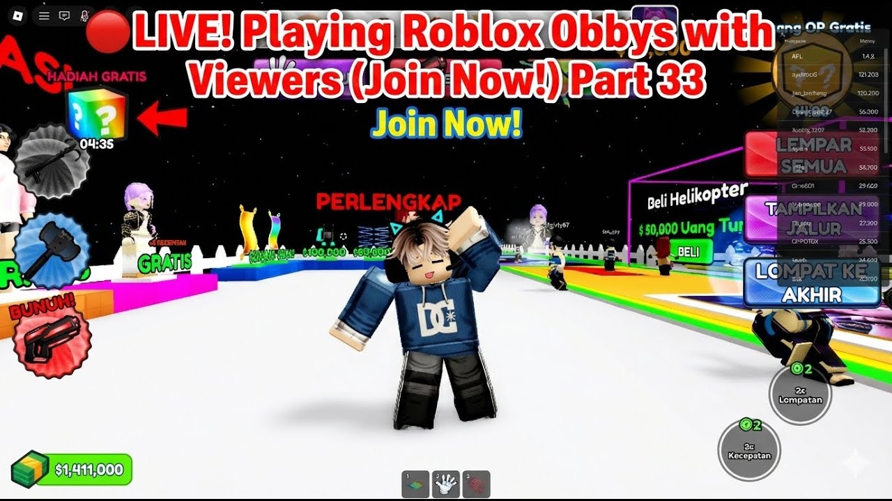 🔴LIVE! Playing Roblox Obbys with Viewers (Join Now!) Part 33