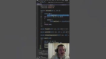 Jak w C zarezerwować dwuwymiarowy obszar pamięci? #shorts