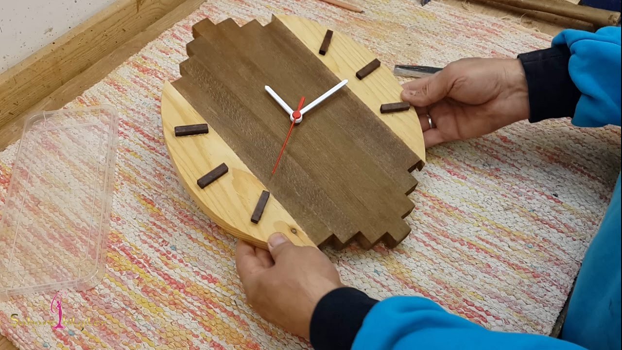 How to make a wall clock step by step / Wooden wall clock / Dekoratif ...