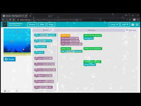 How to create a Flappy game in Studio.Code.Org website-MDP Versatile