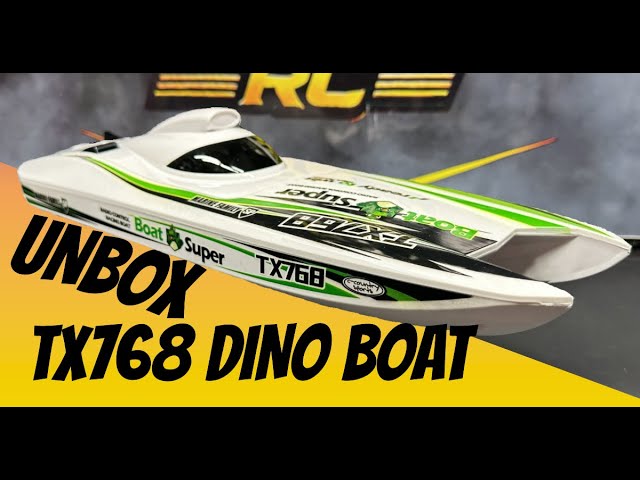 Super Dino 768 RCボート 🚤 Unboxing TX768 DINO BOAT! Brushless Turbo Jet RC Boat on