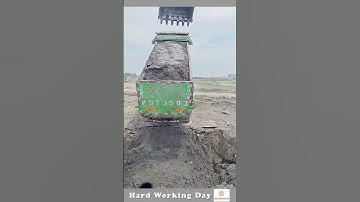 The Process Of Unloading Sand From The Truck