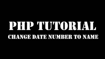 Part - 6 PHP Date Convert Number To Month Name