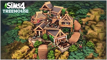 Jungle TREEHOUSE [No CC] - Sims 4 Speed Build + GIVEAWAY WINNERS | Kate Emeald