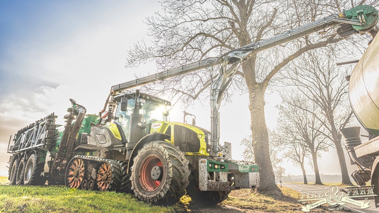 CLAAS AXION 960 TT mit FRONTSAUGARM | Samson PG II 31 & FAP | 36m Schleppschlauch | DAH Gruppe