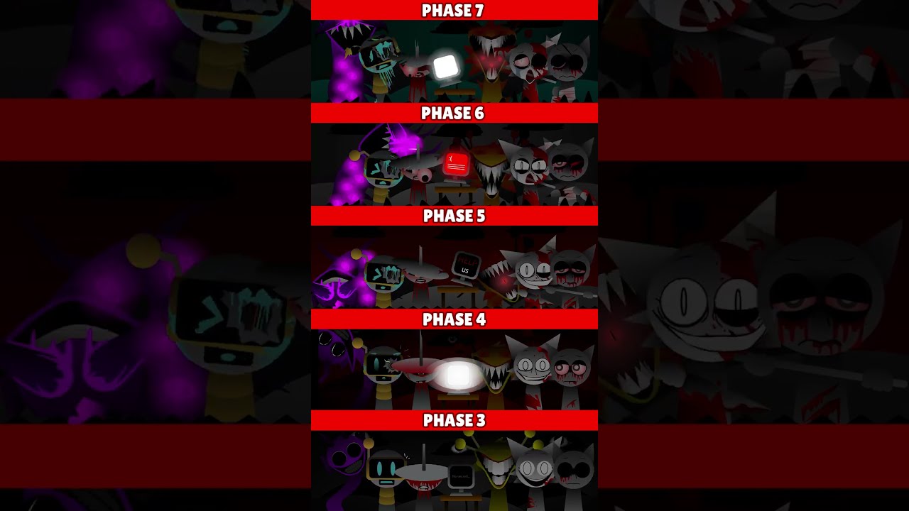 Incredibox Sprunki Phase 7 Definitive VS 6 5 4 3 MIX VERSION 