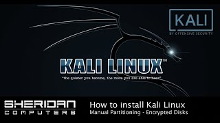 How to install Kali Linux 2020.2 with manual disk partitioning and encryption screenshot 1