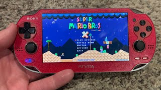 PS Vita 1000 OLED Red Console with Hacked/Modded Custom Firmware + 128GB Memory Card Showcase!