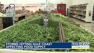Storms hitting the Gulf Coast are affecting national food supply