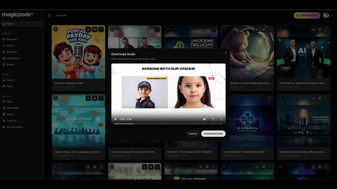 Feature update - How to Download Your Podcasts As Audio Inside Magicpods AI