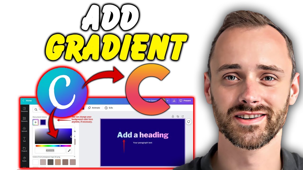 How To Add Gradient in Text in Canva - YouTube