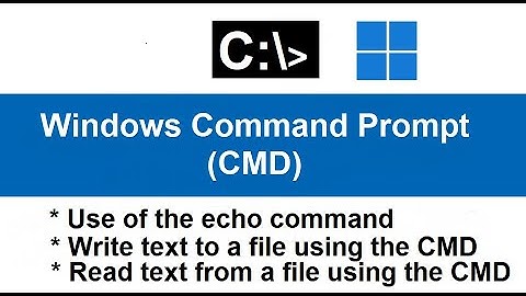 Using CMD echo command | How to write to and read from a file with CMD
