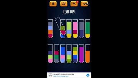 Water Sort Puzzle - Color Liquid Sorting Game Level 649 Solution