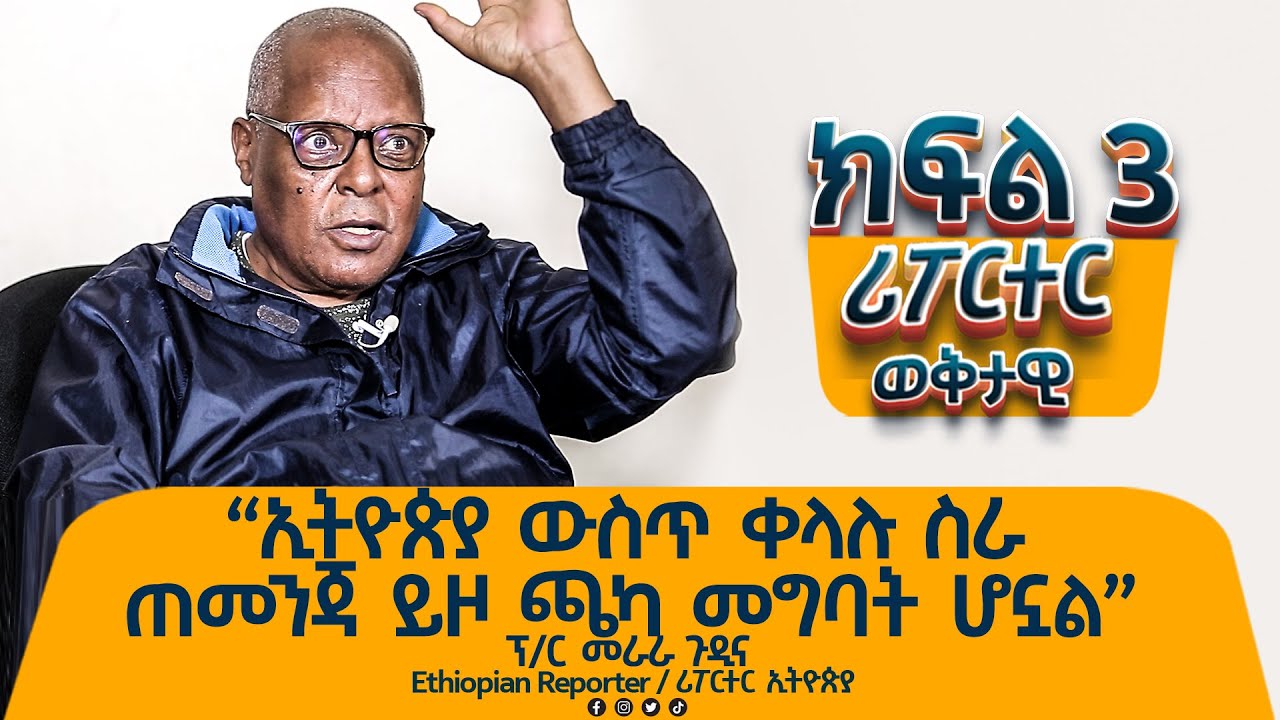 “ኢትዮጵያ ውስጥ ቀላሉ ስራ ጠመንጃ ይዞ ጫካ መግባት ሆኗል” ፕ/ር መራራ ጉዲና @ethiopian_reporter