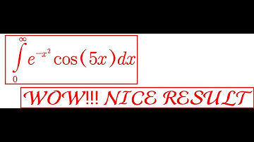:🎯 “Solving ∫ e^{-x²}cos(5x) dx — WOW!!! NICE RESULT 😱🔥”