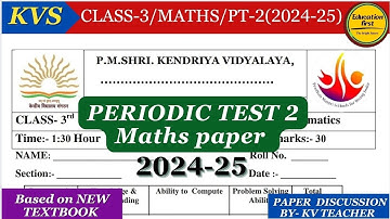 Kv Pt-2 maths CLASS 3  FOR KENDRIYA VIDYALAYA STUDENT#education #ncert #kvs #pt2