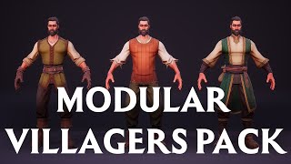 GAME READY - Modular Villagers Pack - 3D Characters