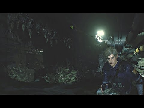 Resident Evil 2 Remake - Giant Zombie Crocodile Boss Fight (RE2 Remake 2019) PS4 Pro