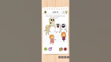 Brain test level 191 , Brain out , How many real ghosts are there?