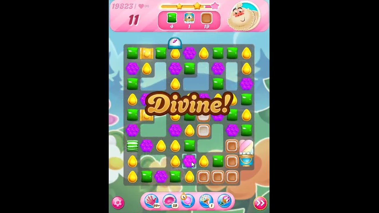Candy Crush Saga Level 19823 - NO BOOSTERS | SKILLGAMING ✓ - YouTube