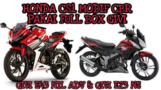 Honda CS1 modif CBR pakai Full Box Givi E43ADV dan Side Box E23 NS E43 NTL ADV box motor touring
