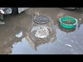 Draining flooded parking lot