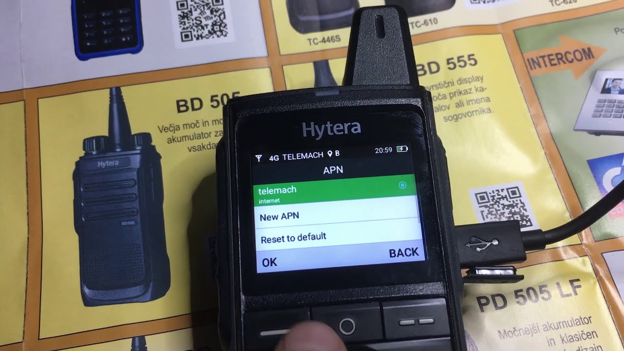 Adding APN settings to Hytera PNC 370