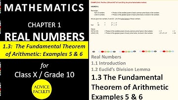NCERT Class 10 Math chapter 1-1.3 FUNDAMENTAL THEOREM OF ARITHMETIC Examples 5 & 6 | #00006