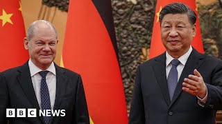 President Xi Jinping meets German Chancellor Olaf Scholz in China - BBC News