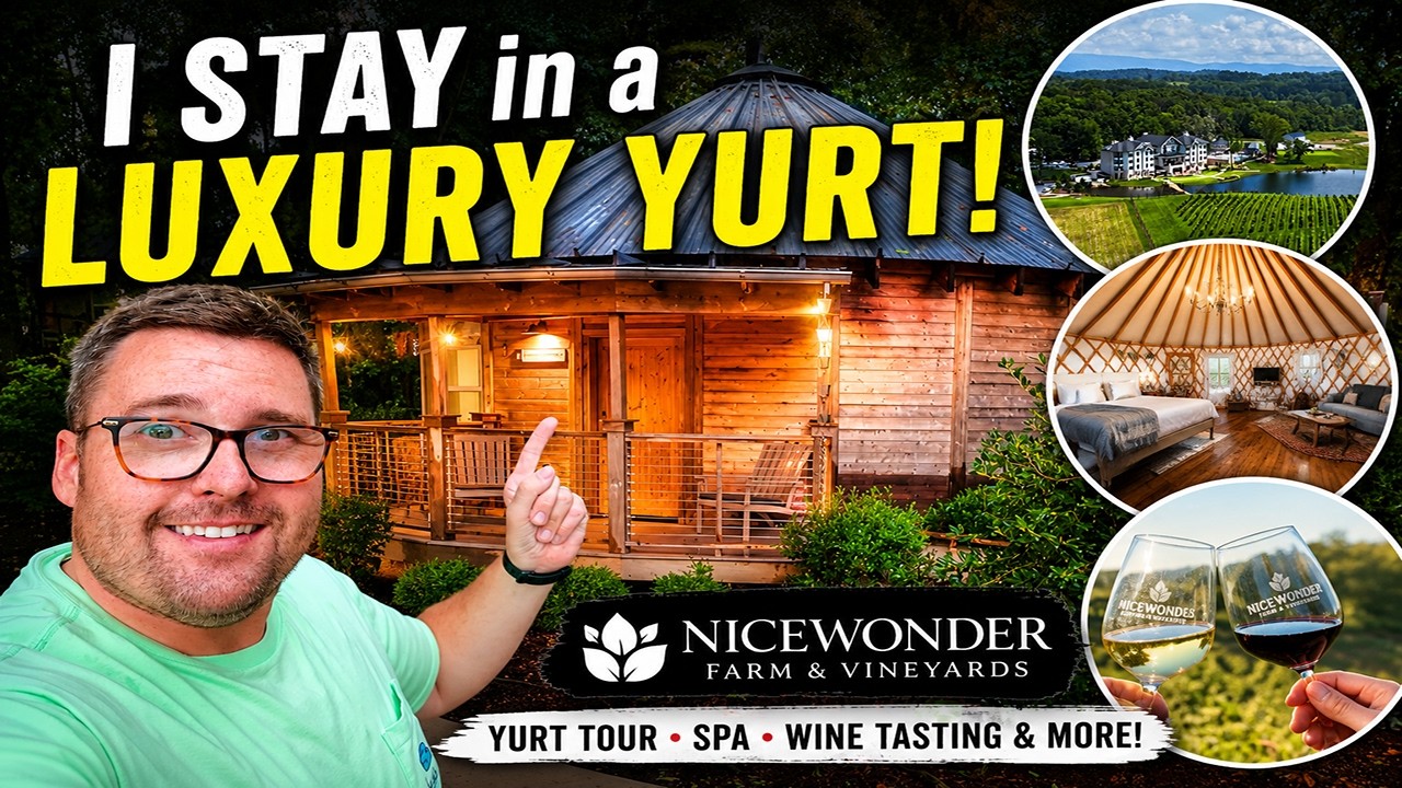 I Stayed in a LUXURY YURT! | Nicewonder Farm & Vineyards Tour