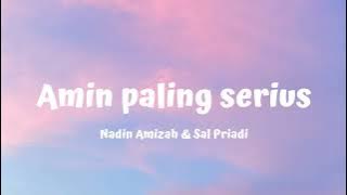 Amin Paling Serius - Nadin Amizah & Sal Priadi (Lirik video)