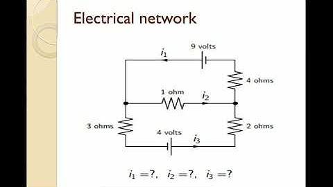 Applications of the linear algebra in electronics