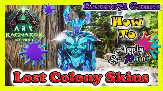 How to Apply & Paint Lost Colony Skins | Ark Ragnarok Ascended💥