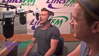 Shane Filan singing his new single "Once" live at Lincs FM