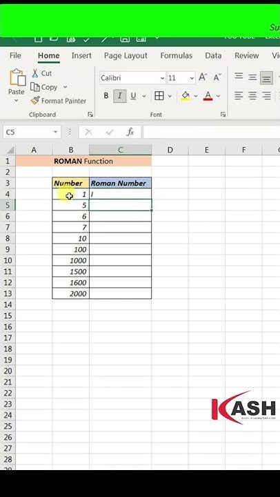 Roman Function in Excel #shorts #excelshorts #excel - YouTube