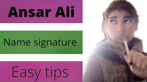 Ansar Ali name signature#your own name signature easy tips#name signature with arooj