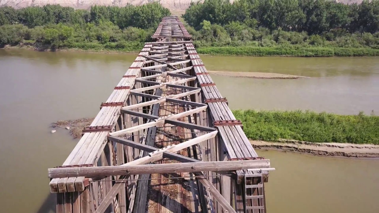 Dying Wooden Truss Railroad Bridge Mavic Pro 4K UHD YouTube