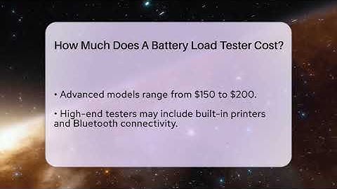How Much Does A Battery Load Tester Cost? - Talking Tech Trends