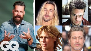 Pro Barber Critiques Brad Pitt&#39;s Most Iconic Hairstyles | Fine Points | GQ