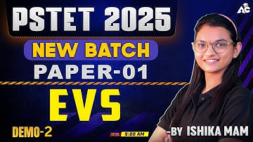 Pstet Exam Preparation 2025 New Batch Paper 1 Evs Demo Class-2 By Ishika Mam