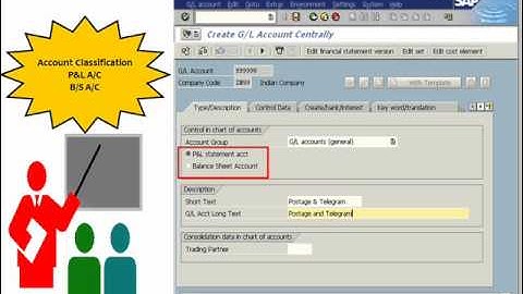 SAP ERP FI (Finance) General Ledger Master Account Overview
