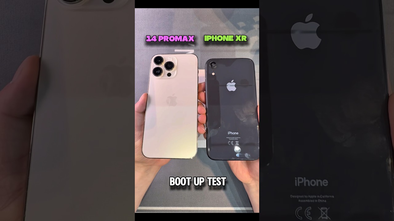 iPhone 14 Promax vs iPhone XR 🔥📱 boot up test