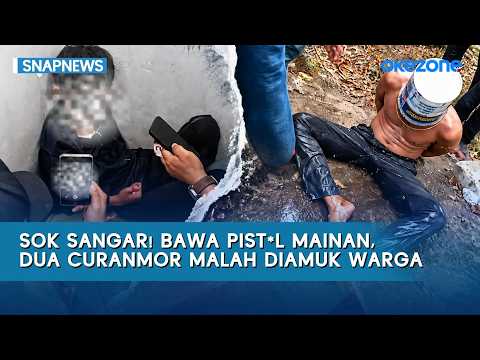Trying to Look Tough! Carrying a Toy Gun, Two Motorcycle Thieves Get Mobbed by Locals | Snapnews