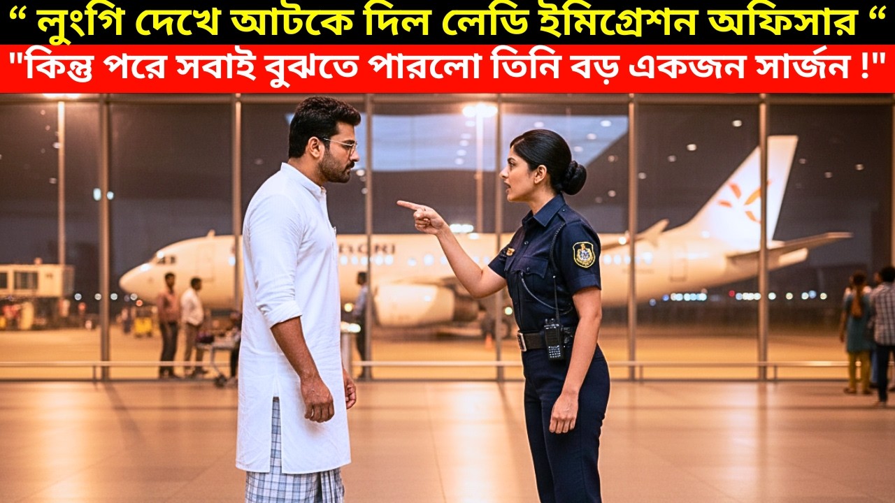 লুংগি দেখে আটকে দিল লেডি ইমিগ্রেশন অফিসার, কিন্তু তিনি কত বড় একজন সার্জন ছিলেন দেখুন !