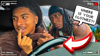 PICKING My BOYFRIEND Up In A ROBE! *BAD IDEA*