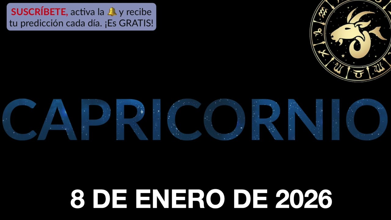 Horóscopo Diario - Capricornio - 8 de Enero de 2026.