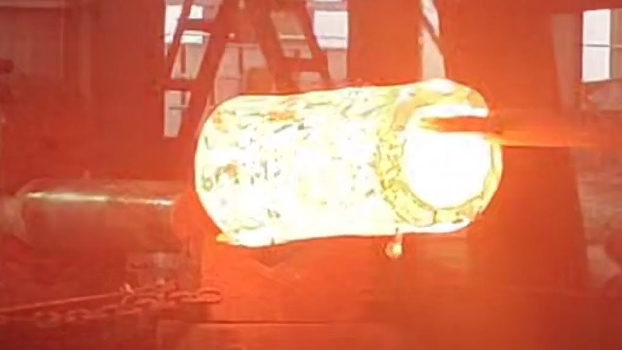 High temperature forging of hollow cylinders! Hydraulic Steel Forging ...
